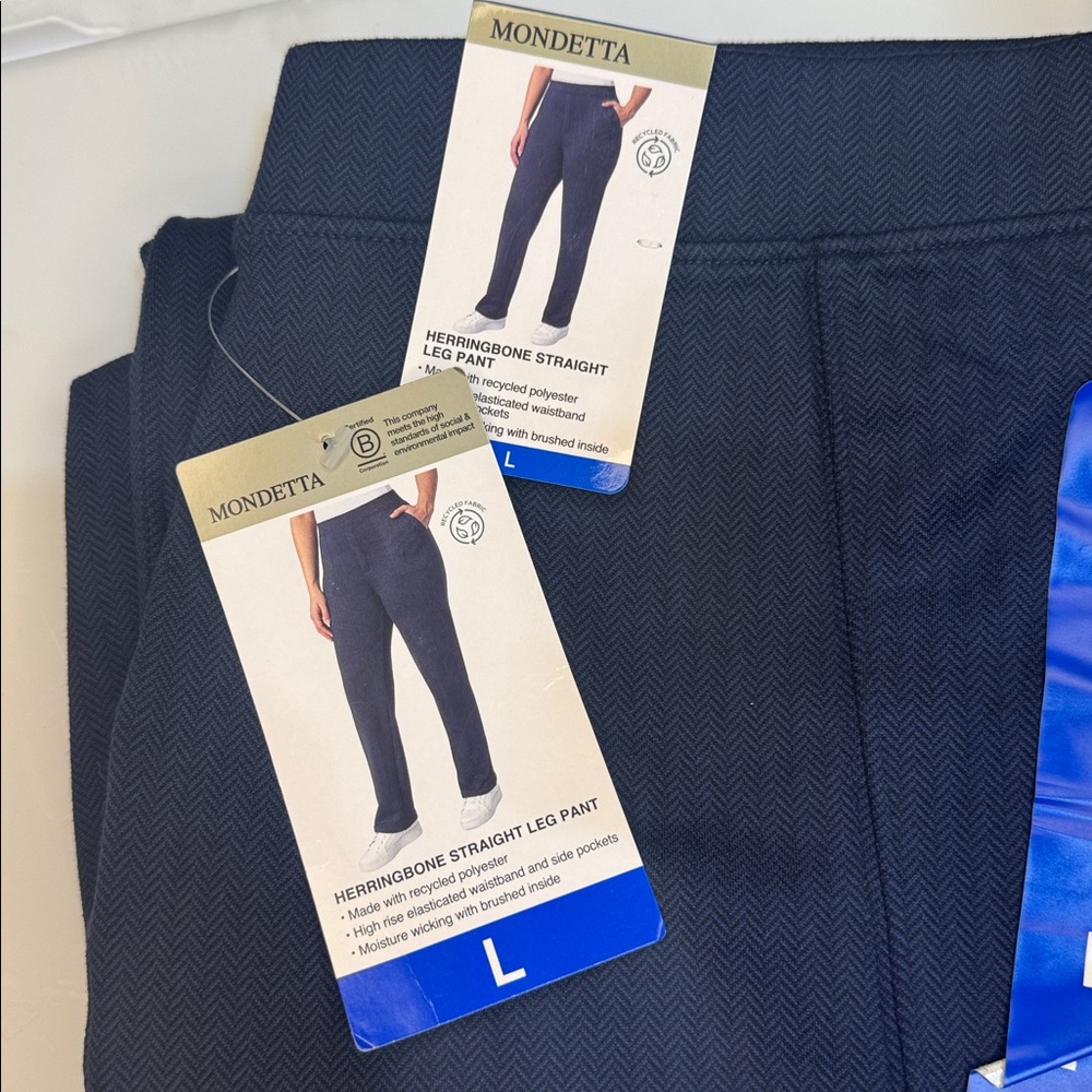 Mondetta Herringbone Straight Leg Pull on Pants - Picture 9 of 10